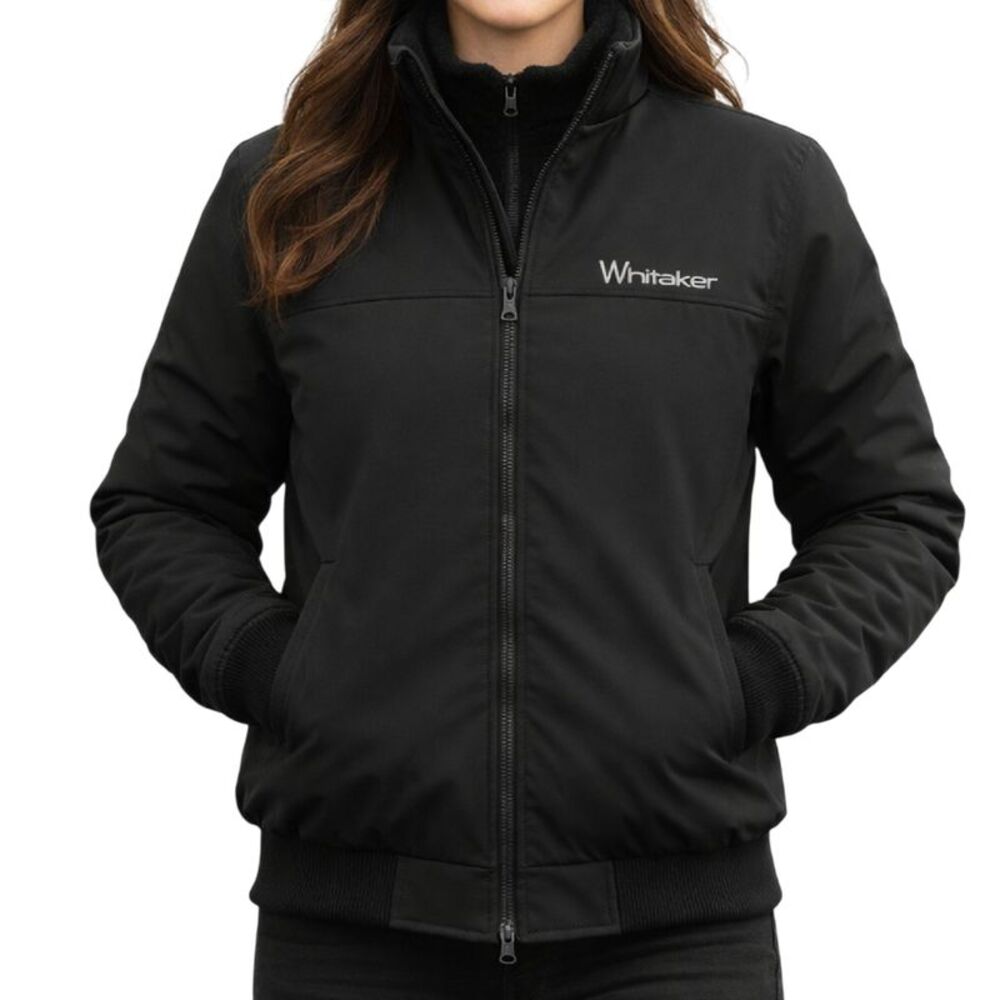 Whitaker Unisex Adult Wyke Fleece Lined Bomber Jacket / Black